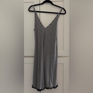 Striped Black and White Mini Dress